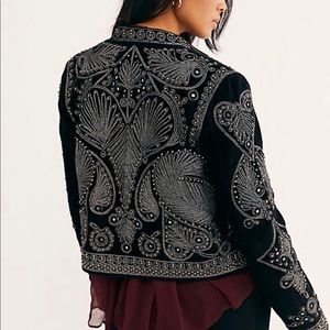 Free People Snake Charmer Moto Jacket